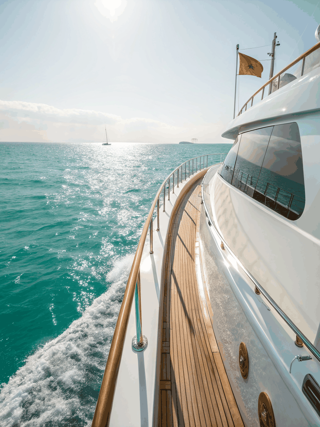 Luxury yacht sailing in Ibiza waters